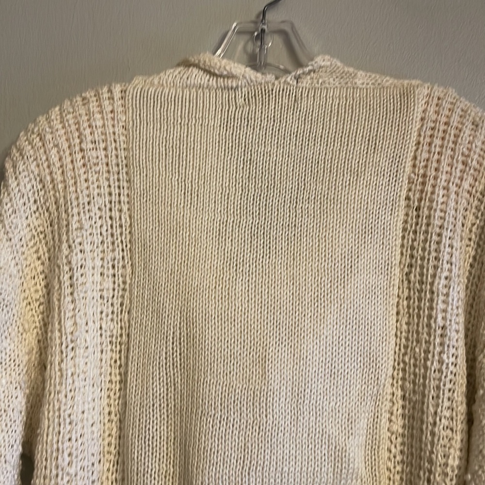 Oversized Vintage Artisanal Cream Cowl Neck Sweater - Picture 10 of 16